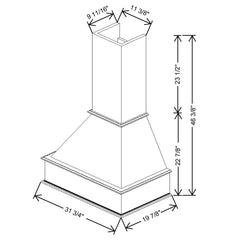 Fabuwood Allure Galaxy Indigo 30"W Signature Hood