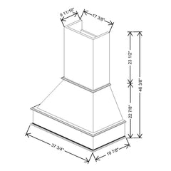 Fabuwood Allure Fusion Oyster  36"W Timber Signature Hood