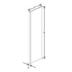 J&K Mahogany J5 Refrigerator Panel w/Return Filler 3" W x 90" H x 27" D