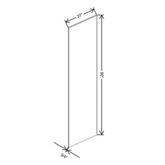 J&K Mahogany J5 Refrigerator Panel 3/4" W x 90" H x 27" D