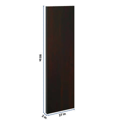 J&K Espresso K8 Refrigerator Panel w/Return Filler 3" W x 90" H x 27" D