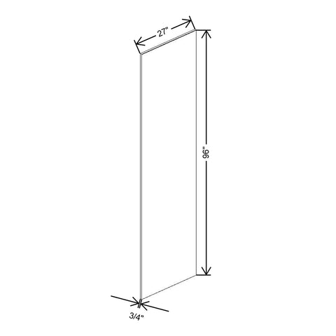 J&K Sage E3 Refrigerator Panel 3/4" W x 96" H x 27" D