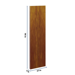 J&K Mocha Glazed K10 Refrigerator Panel w/Return Filler 3" W x 96" H x 27" D