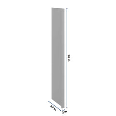 J&K Castle Grey S5 Refrigerator Panel w/Return Filler 3" W x 96" H x 27" D
