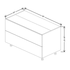 Fabuwood Ovela Catalina Frappe 1 48" W X 34 1/2" H X 24" D Base Range Top W/2 Drawers Cabinet