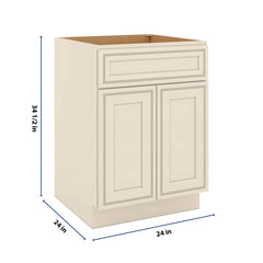J&K Pearl Glazed H9 Sink Base - 24" W