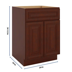 J&K Mahogany J5 Sink Base - 24" W