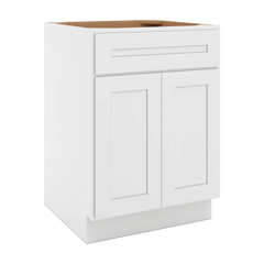 CNC Luxor 5-Piece White 24" W 1 Drawer Front Double Door Sink Base Cabinet