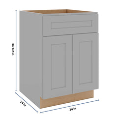 J&K Castle Grey S5 Sink Base - 24" W