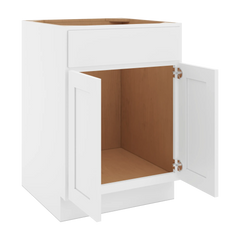 CNC Luxor White 24" W 1 Drawer Front Double Door Sink Base Cabinet