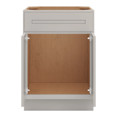 CNC Luxor 5-Piece Misty Grey 24" W 1 Drawer Front Double Door Sink Base Cabinet