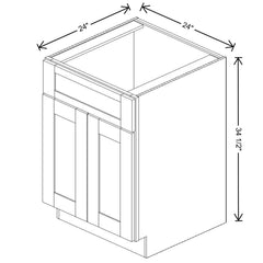 Fabuwood Allure Fusion Timber 24" W X 34 1/2" H X 24" D Double Door Sink Base Cabinet