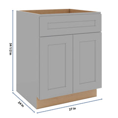 J&K Castle Grey S5 Sink Base - 27" W