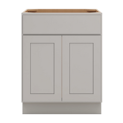 CNC Luxor Misty Grey 27" W 1 Drawer Front Double Door Sink Base Cabinet