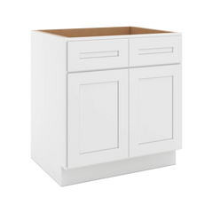 CNC Luxor 5-Piece White 30" W Double Door Removable Sink Base Cabinet