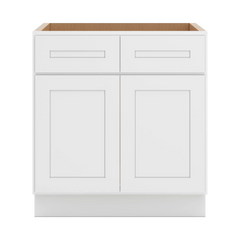 CNC Luxor 5-Piece White 30" W Double Door Removable Sink Base Cabinet