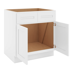 CNC Luxor 5-Piece White 30" W Double Door Removable Sink Base Cabinet