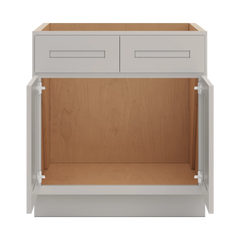 CNC Luxor 5-Piece Misty Grey 30" W Double Door Removable Sink Base Cabinet