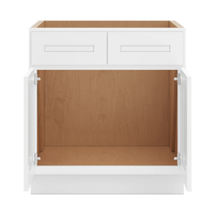 CNC Luxor 5-Piece White 30" W Double Door Removable Sink Base Cabinet