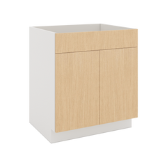 Modernform Cabinet Natural Oak 30" W X 34 1/2" H X 24" D Double Door Sink Base Cabinet