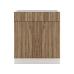Modernform Cabinet Walnut 30" W X 34 1/2" H X 24" D Double Door Sink Base Cabinet