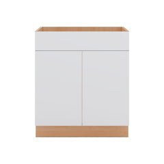 Modernform Cabinet Matte White 30" W X 34 1/2" H X 24" D Double Door Sink Base Cabinet