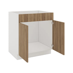 Modernform Cabinet Walnut 30" W X 34 1/2" H X 24" D Double Door Sink Base Cabinet