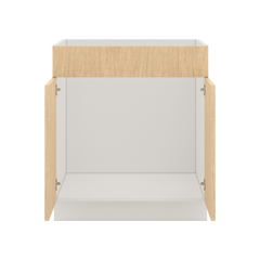 Modernform Cabinet Natural Oak 30" W X 34 1/2" H X 24" D Double Door Sink Base Cabinet