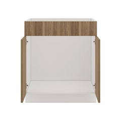 Modernform Cabinet Walnut 30" W X 34 1/2" H X 24" D Double Door Sink Base Cabinet