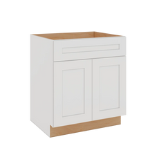 Modernform Cabinet White Shaker 30" W X 34 1/2" H X 24" D Double Door Sink Base Cabinet