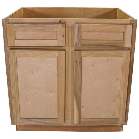 Kitchen Sink Base Cabinet | Unfinished Poplar | Shaker Style | 33 in