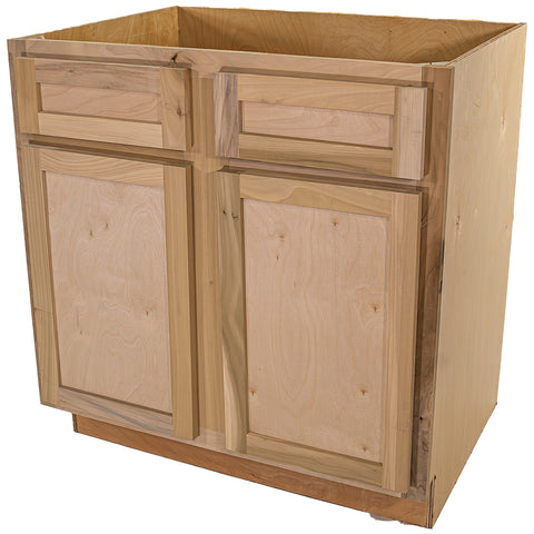 Kitchen Sink Base Cabinet | Unfinished Poplar | Shaker Style | 33 in