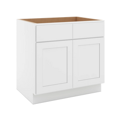 CNC Luxor White 33" W Double Door Removable Sink Base Cabinet