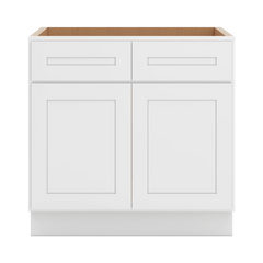 CNC Luxor 5-Piece White 33" W Double Door Removable Sink Base Cabinet