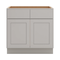 CNC Luxor Misty Grey 33" W Double Door Removable Sink Base Cabinet
