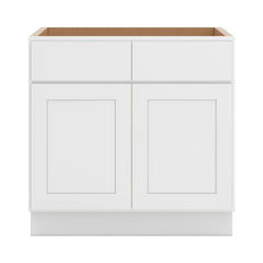 CNC Luxor White 33" W Double Door Removable Sink Base Cabinet