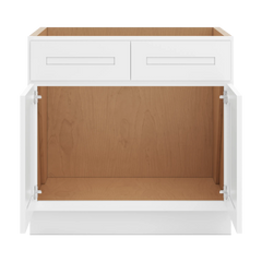 CNC Luxor 5-Piece White 33" W Double Door Removable Sink Base Cabinet