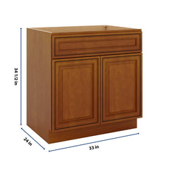 J&K Mocha Glazed K10 Sink Base - 33" W