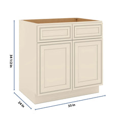 J&K Pearl Glazed H9 Sink Base - 33" W