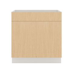 Modernform Cabinet Natural Oak 33" W X 34 1/2" H X 24" D Double Door Sink Base Cabinet