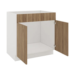Modernform Cabinet Walnut 33" W X 34 1/2" H X 24" D Double Door Sink Base Cabinet