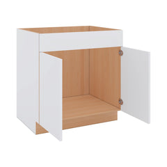Modernform Cabinet Matte White 33" W X 34 1/2" H X 24" D Double Door Sink Base Cabinet