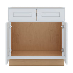 J&K White Shaker S8 Sink Base - 33" W