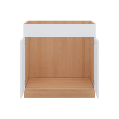 Modernform Cabinet Matte White 33" W X 34 1/2" H X 24" D Double Door Sink Base Cabinet
