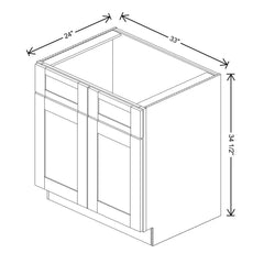 Fabuwood Quest Metro Mist 33" W X 34 1/2" H X 24" D Double Door Sink Base Cabinet