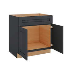 Modernform Cabinet Onyx Black Shaker 33" W X 34 1/2" H X 24" D Double Door Sink Base Cabinet