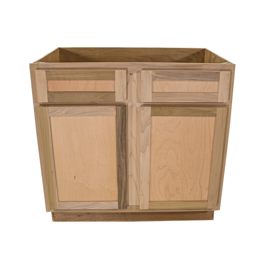 Kitchen Sink Base Cabinet | Unfinished Poplar | Shaker Style | 36 in