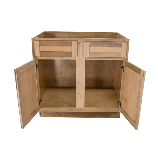 Kitchen Sink Base Cabinet | Unfinished Poplar | Shaker Style | 36 in