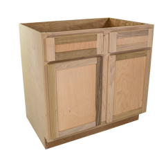 Kitchen Sink Base Cabinet | Unfinished Poplar | Shaker Style | 36 in