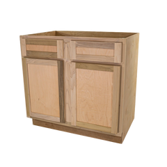 Kitchen Sink Base Cabinet | Unfinished Poplar | Shaker Style | 36 in